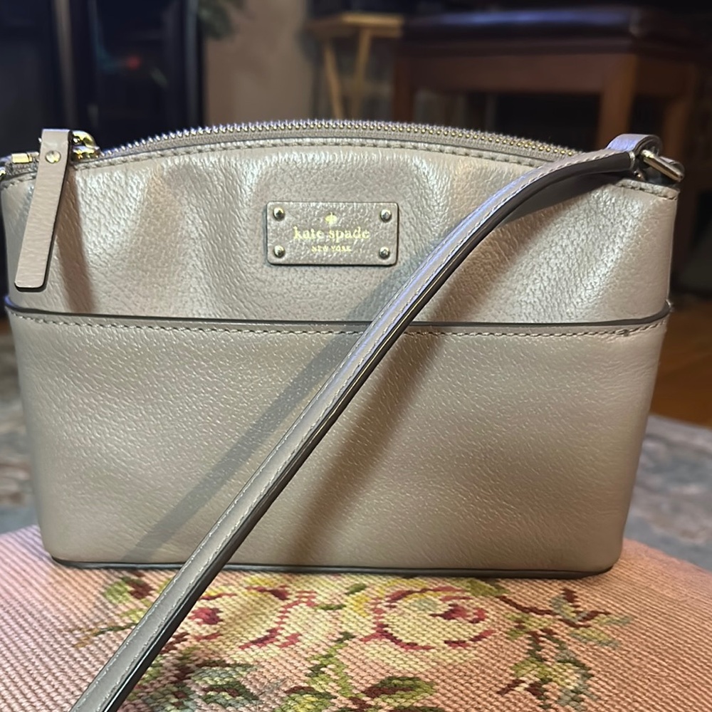 Kate Spade Gray Leather Crossbody Bag